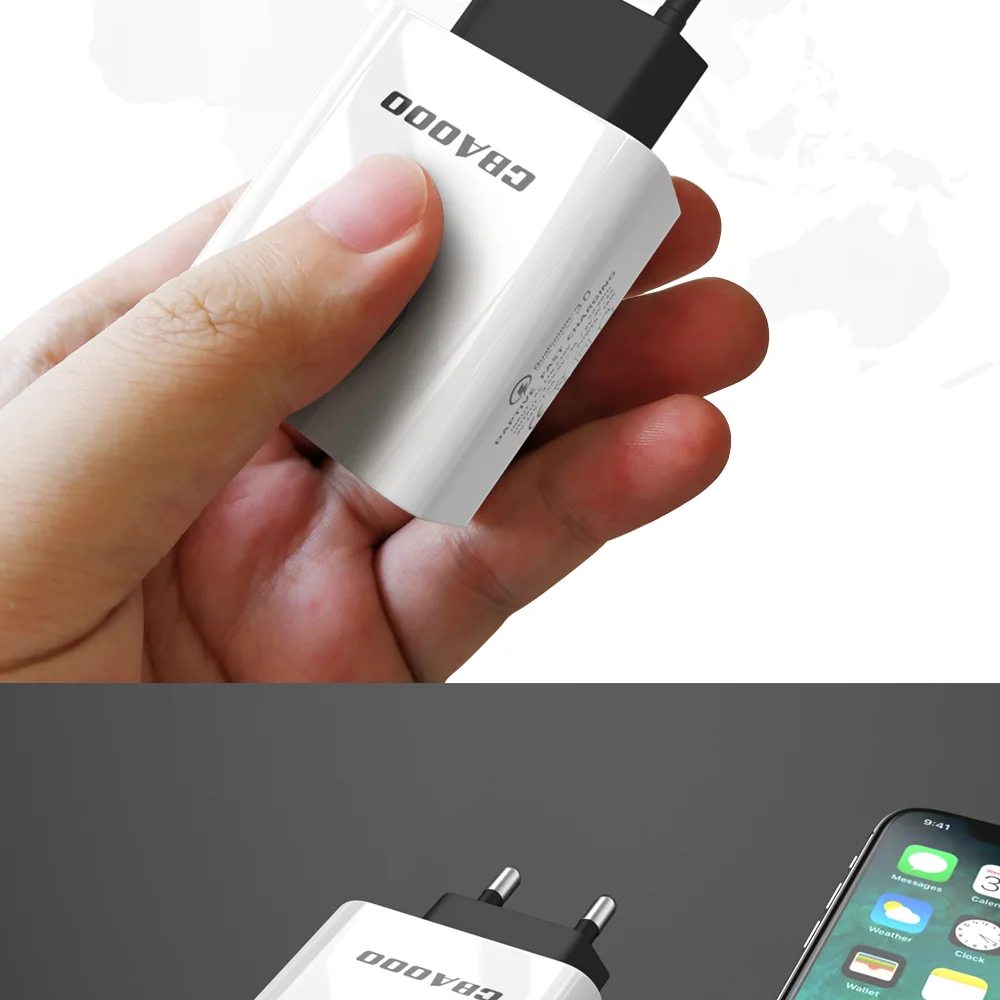 18 Вт USB зарядное устройство EU QC3.0 быстрое настенное зарядное устройство Быстрая зарядка 3,0 портативное зарядное устройство для мобильного телефона samsung s10 Xiaomi iPhone x xr Hua
