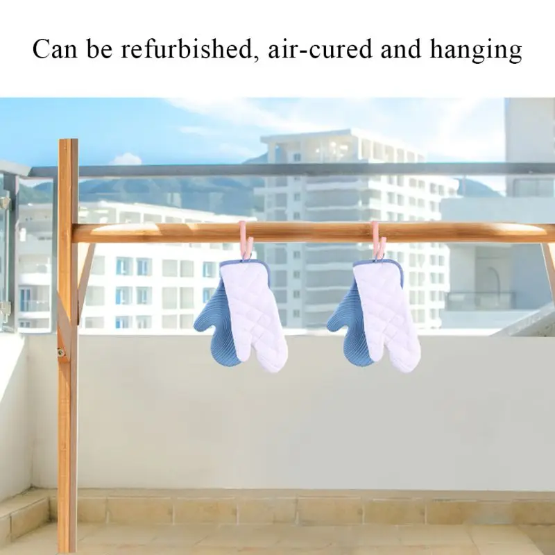 

High Temperature Resistant Microwave Oven Oven Gloves Non-Slip Thickening And Cotton Silicone Insulation Kitchen Baking Tool