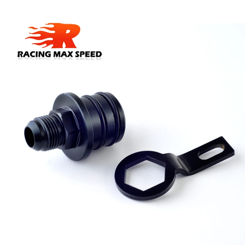 High quality AN10 aluminum Black Rear Block Breather Fittings Adapter For Oil Catch Can B16 B18 B20