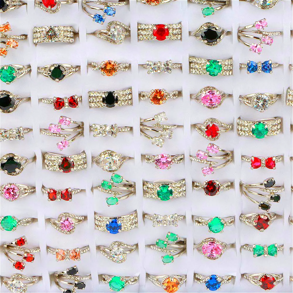 10 шт. модные Австрийские кубические циркониевые стразы белого золота P