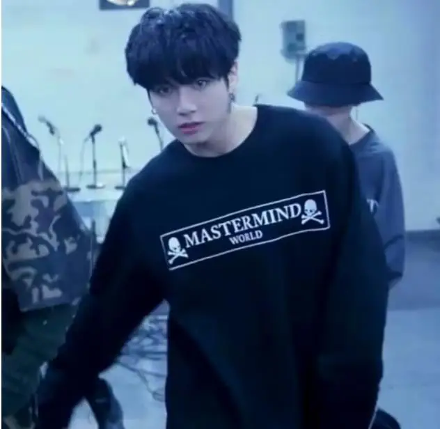 

Jungkook Mastermind Sweatshirt - Black Hooded Sweatshirt - Suga Jungkook Jimin Jin Rm V J-hope - K-POP