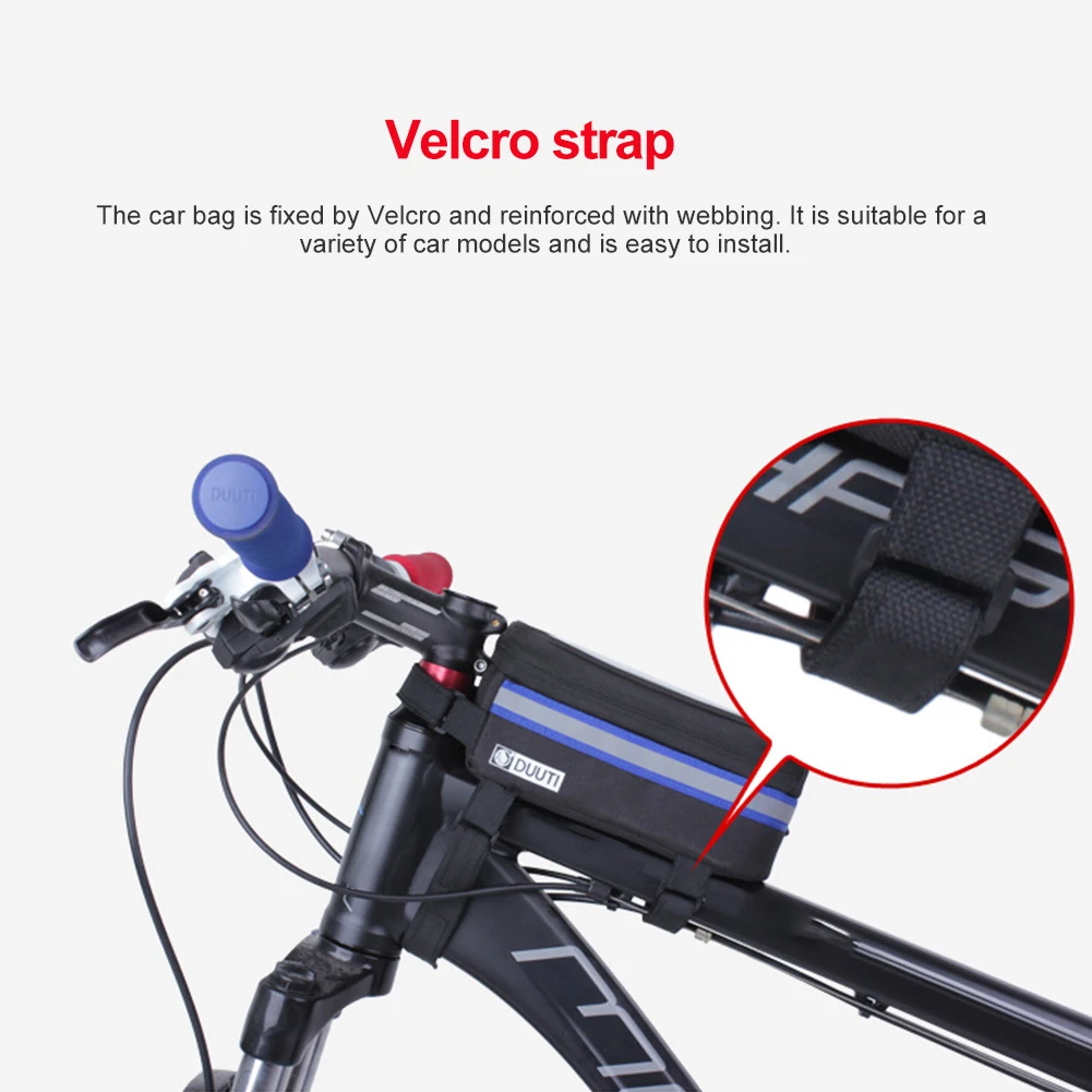 

Waterproof Bicycle Bag Nylon Bike Cyling Bag Case 5.7'' Bicycle Panniers Frame Bags for Bike Cycling Accessories