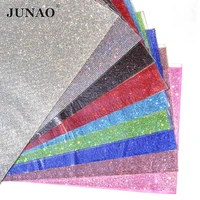 junao 2440cm multicolor glass rhinestone mesh sheet hotfix crystal stone fabric trim strass ribbon applique for clothes crafts