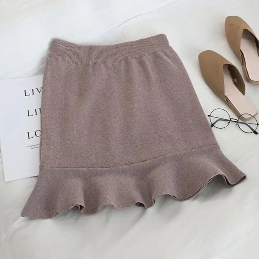 

2020 Spring Autumn Winter Women Clothes Sets Solid Off Shoulder Pullover Knit Long Sleeve Sweater + Skirt 2 Pcs Women Set JW9316