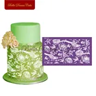 Цветок птицы дизайн торт сетка трафарет для мастики трафареты для торта шаблон для свадебной ткани торт плесень украшения торта инструмент для выпечки