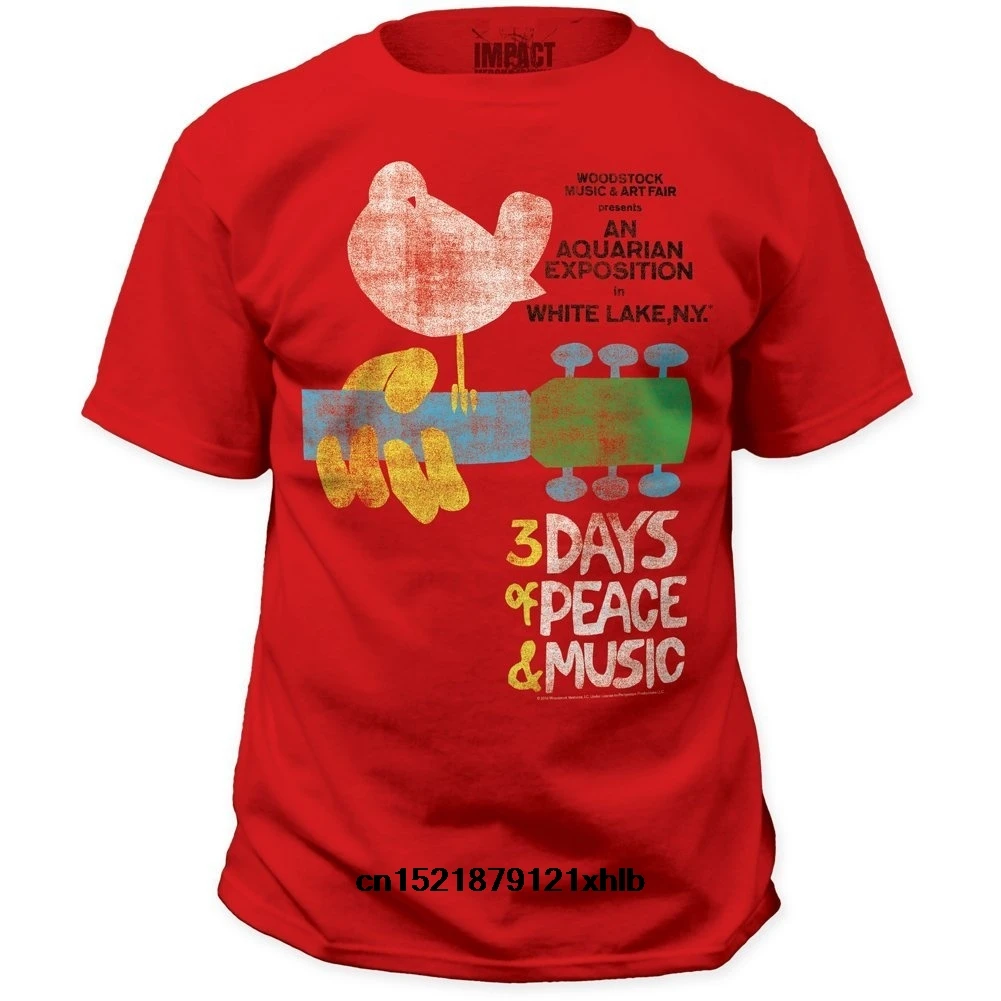 Мужская футболка Woodstock Music Festival постер Классическая рубашка Новинка Женская