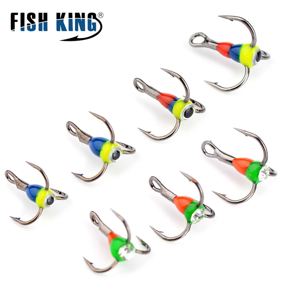 FISH KING 5 шт./лот 8 #10 #12 #14 # рыболовные крючки крючок для зимней подледной рыбалки