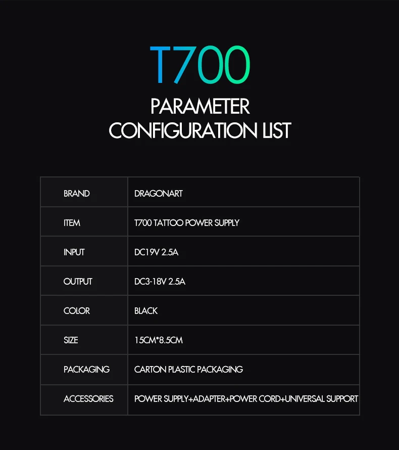 Новейший сенсорный экран T700 Электропитание для татуировок улучшенный