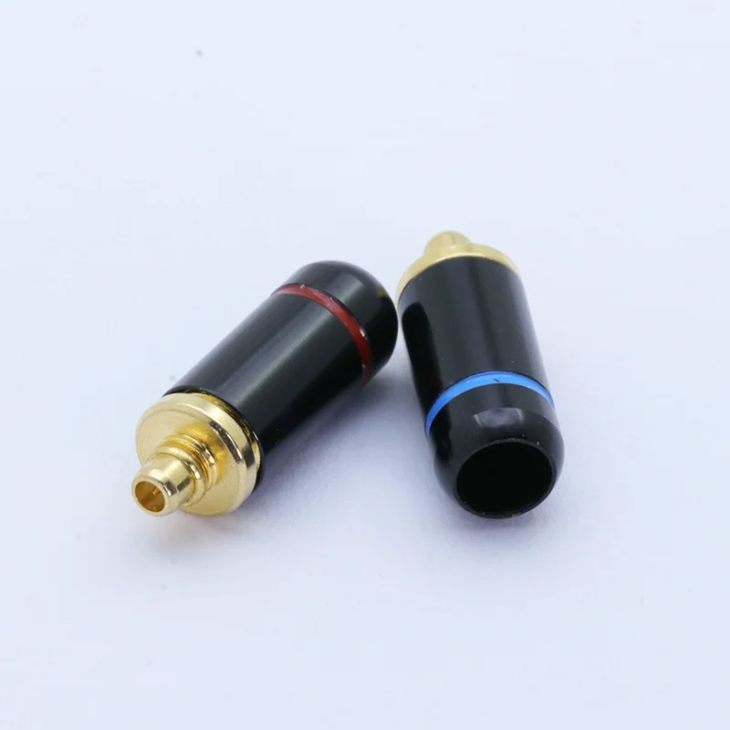 2 шт. разъем MMCX, штырек MMCX вилки для Shure ED5 SE535, чистая медь с позолоченным разъем MMCX