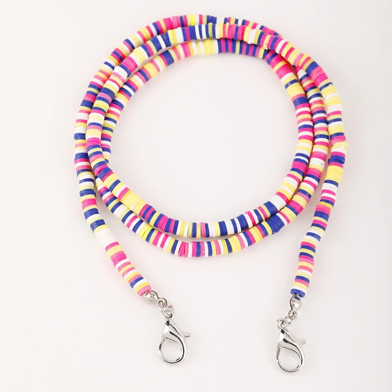 

Doreen Box Multicolor Polymer Clay Beaded Chains Glasses Chains Neck Mask Strap Lariat Lanyard Necklace WomenBehemian Jewelry