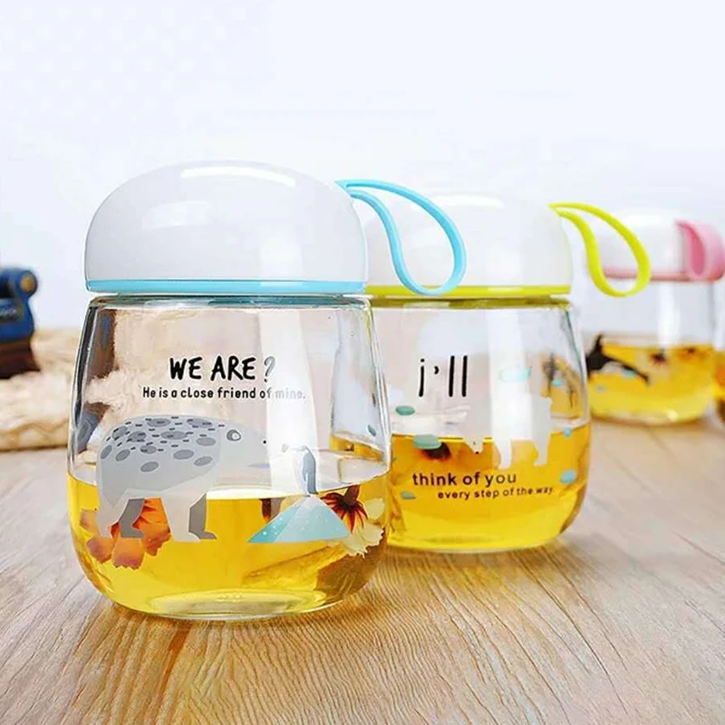 Мини-Стакан для воды термостойкий стеклянный стакан с большим животом милый