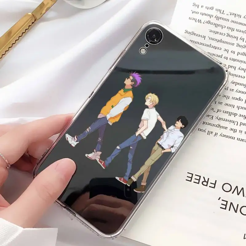 Чехол для телефона с изображением банановых рыбок и аниме iPhone 13 11 12 pro XS MAX 8 7 6 6S Plus X