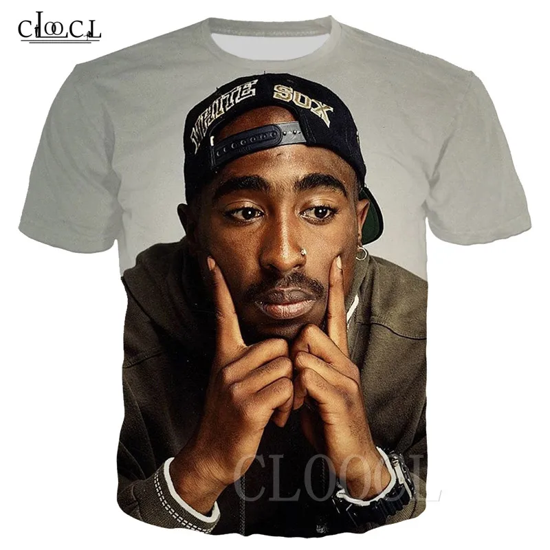 2Pac Rock Rapper T Shirt Men Women Tee Tops 3D Printed Tupac Amaru Shakur Hip Hop Streetwear T-shirts Oversized Summer Pullovers