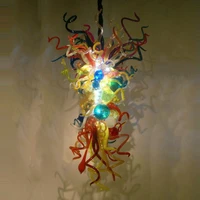 hand blown glass chandelier 24 by 40 inches nordic hanging lamp art decor multi color lighting for office living dining room