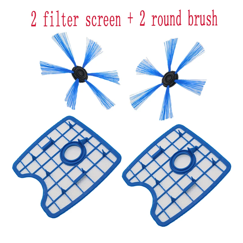 Лидер продаж пылесос 2 фильтра + круглых кисти для Philips Robot FC8820 FC8810|Запчасти