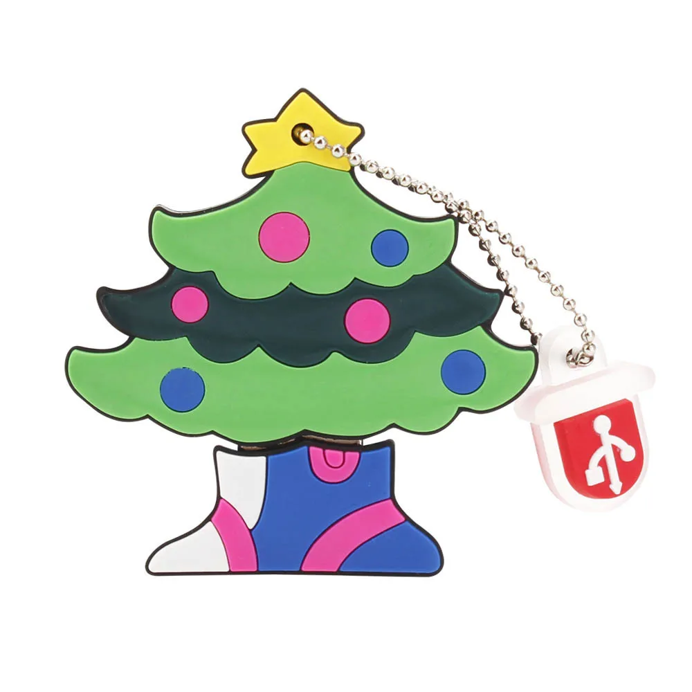 

USB Flash Drive 32GB Pendrive cartoon snowman Christmas tree gifts 128GB 64GB 16GB 8GB 4GB Pen drive Santa Claus free shipping
