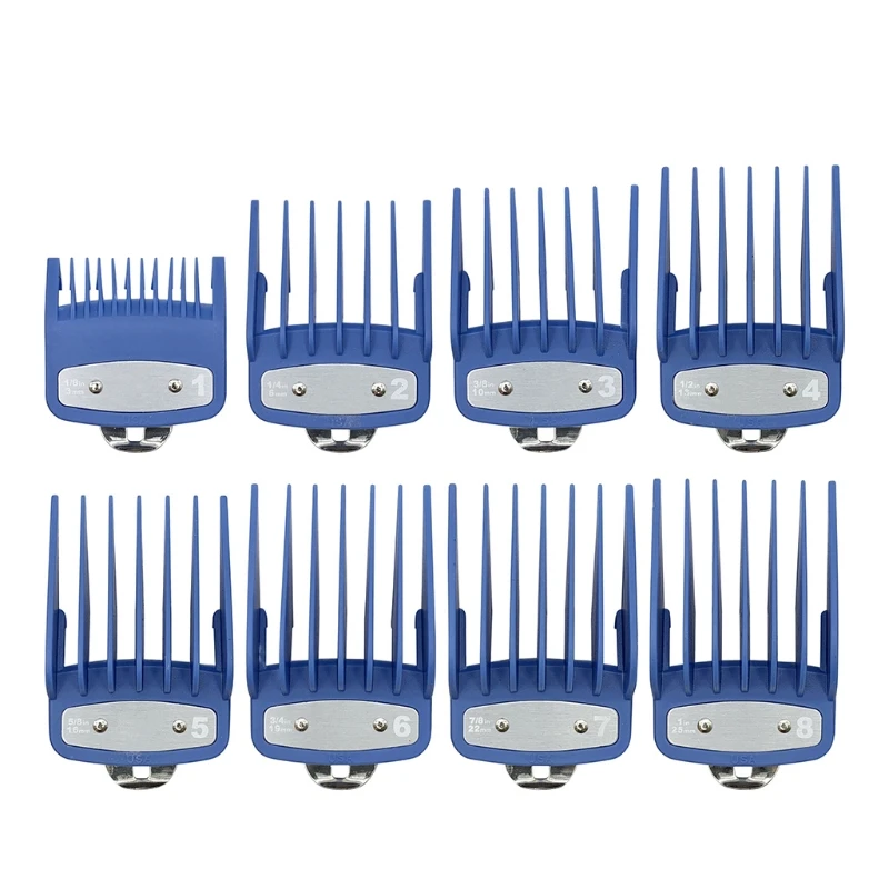 

8pcs/10pcs 1.5mm-25mm Barber Shop Styling Guide Comb Hair Trimmer Clipper