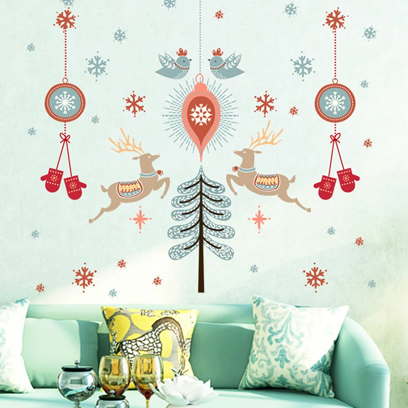 Богемские наклейки с надписью &quotMerry Christmas&quot для спальни гостиной витрины окон и