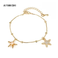 aiyanishi 18k gold filled chain bracelet for girls starfish women natural freshwater pearls bracelets jewelry gifts wholesale