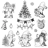 christmas gnome blessing cutting dies and stamps for diy scrapbookingcard makingalbum decorative silicone stamp crafts cut die
