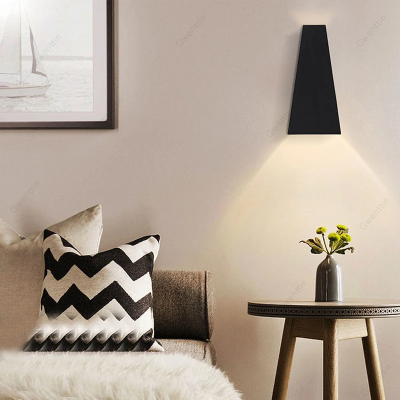 Современная настенная лампа в скандинавском стиле настенное бра черного и