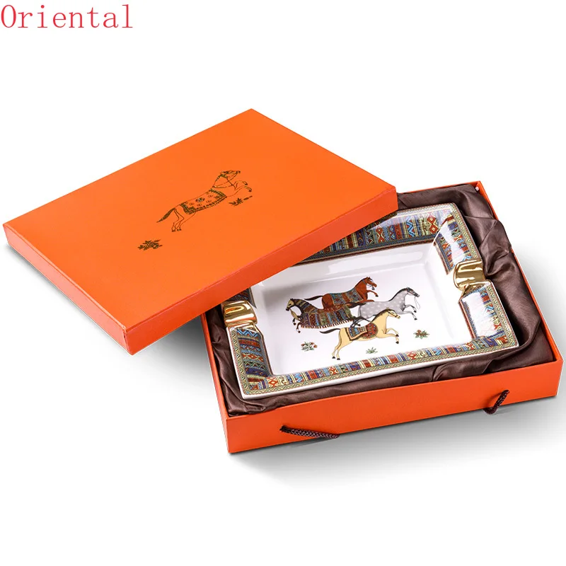 

Cigar Ashtray Ceramic Simple Large Home Living Room Decoration Gift Box Package Ceramic Cigar Ashtray CA-023