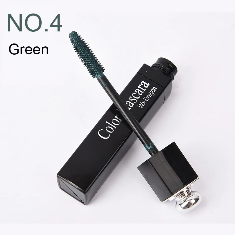 mascara-green ICYCHEER цветная Водостойкая тушь для ресниц быстросохнущая завивка ресниц с эффектом нарощенных ресниц Синий Коричневый Красный Фиолетовый Черный Тушь для ресниц - Цвет: mascara-green