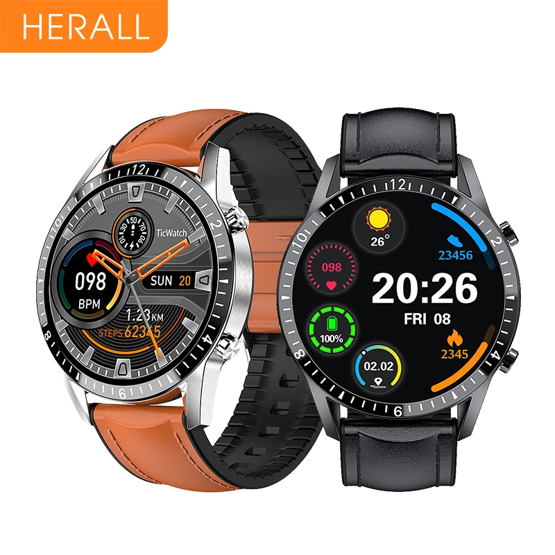 Смарт часы HERALL с Bluetooth и функцией звонков водонепроницаемые для мужчин женщин
