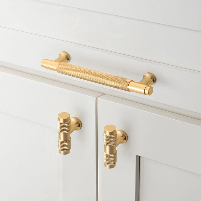 Modern Nordic Textured Gold Aluminum Alloy Kitchen cupboard Cabinet Door Furniture Handles Cupboard Wardrobe Bathroom Equipment images - 6