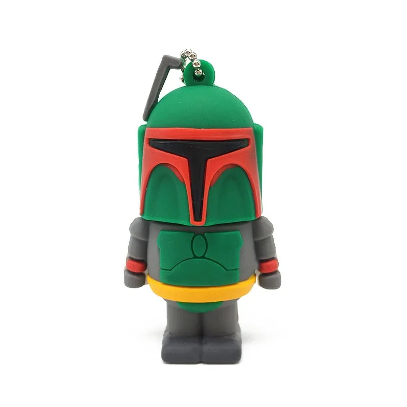 Boba Fett Флеш-накопитель USB 64G Star Wars, флеш-накопитель 32 GB, флешка 16GB R2D2 Darth Vinda 8GB 4GB Maul Bounty Hunter, USB2.0 карта памяти, носитель - Color: Boba Fett