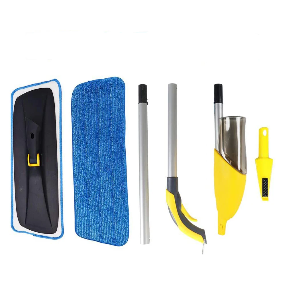 Швабра с распылителем Cleanhome из микрофибры 2 моющимися вкладышами для деревянной