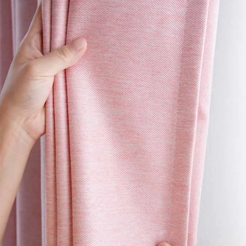 Европейская занавеска желтый однотонный Цвет для Гостиная плотные ткани