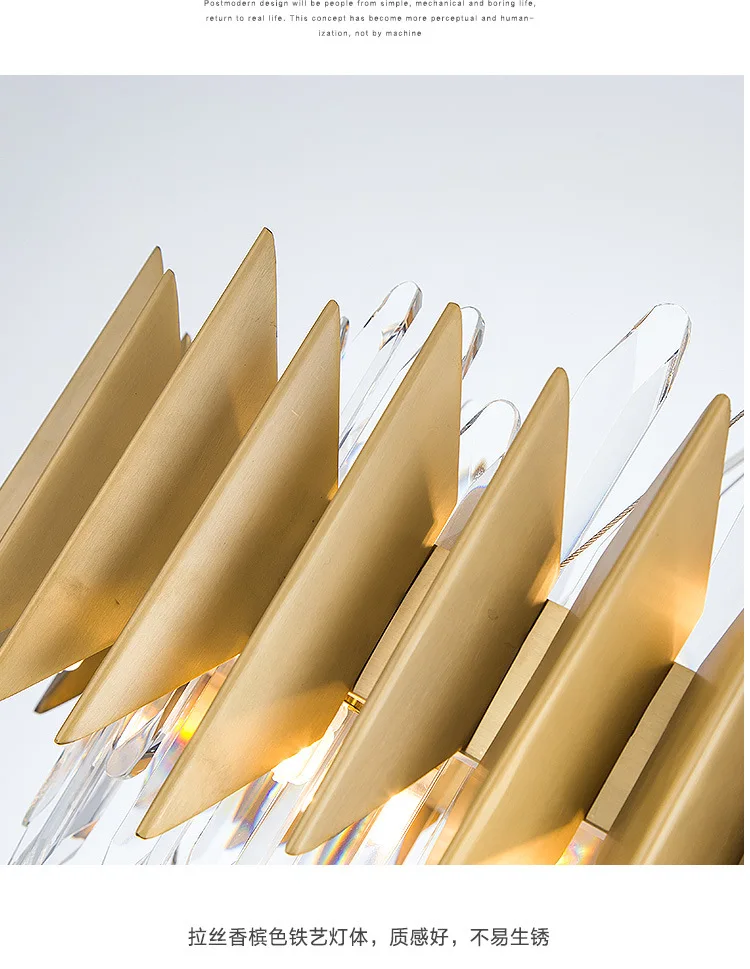 Пост современная роскошная хрустальная люстра креативная индивидуальность бар