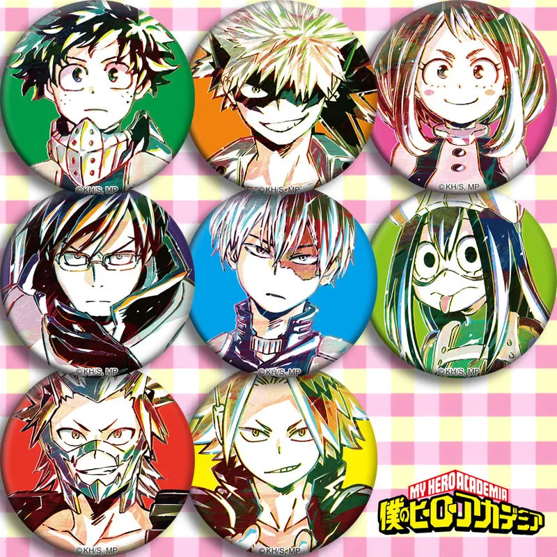 

Brdwn My Hero Academia Midoriya Izuku Bakugou Katsuki Jiro Kyoka Iida Tenya Ochaco Uraraka Asui Tsuyu Cosplay Badge #FGH