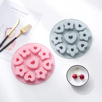 9 cells heart to heart chocolate molds safe material silicone pastry mold diy jelly candy dessert cake mold baking tools