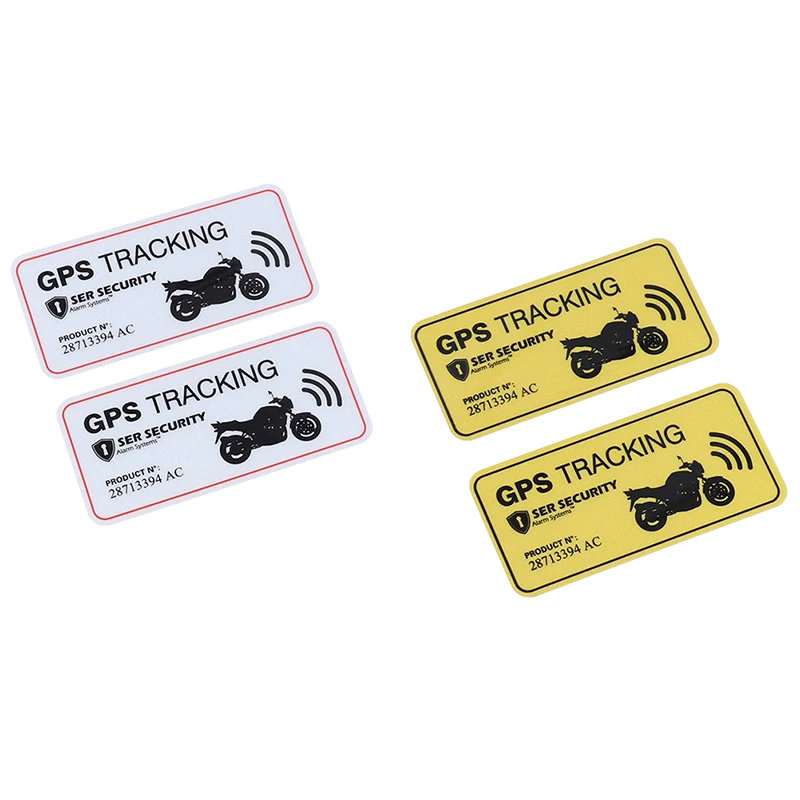 2/3pcs Warning Lable GPS TRACKING Alarm System Sticker Anti-Theft Sticker Reflective Vinyl Sticker For Car Motocrclye Bike