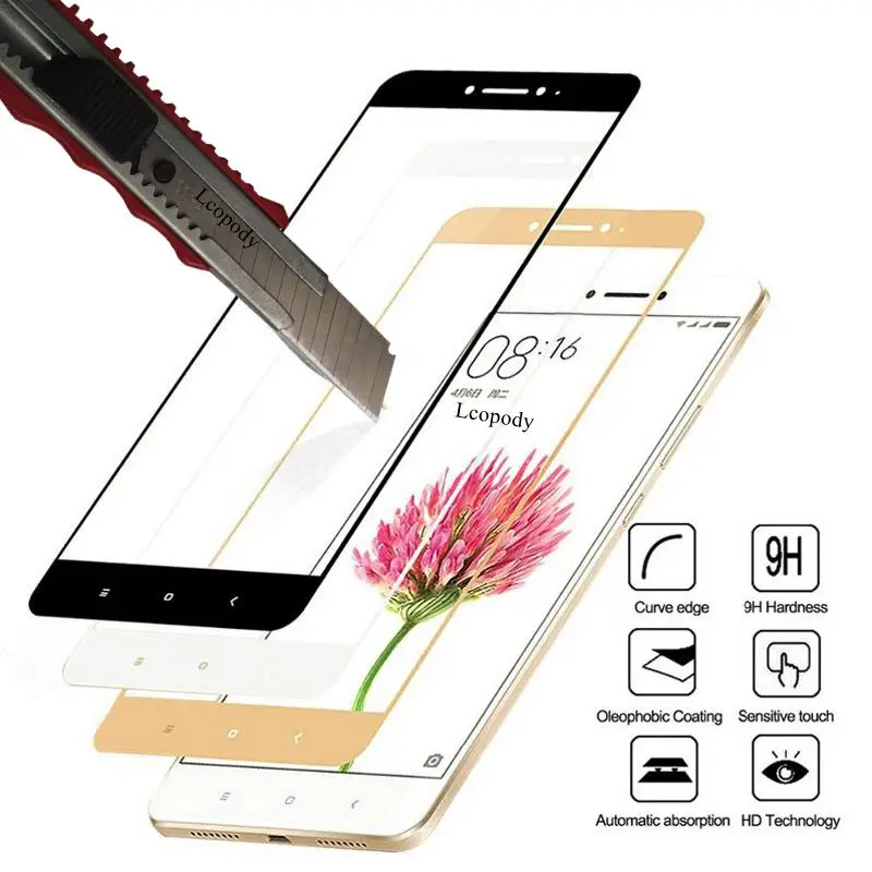 

Full Screen Protective Tempered Glass For Xiaomi Redmi Note 4X Redmi 4X Protector Film For Redmi Note 4X 4 x glass Full cover