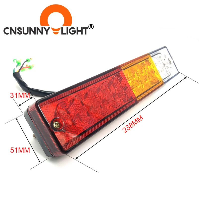 CNSUNNYLIGHT водонепроницаемые LED задние фонари 20leds ATV Прицеп Яхта Автомобиль задний