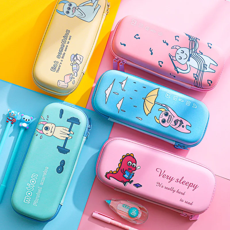 Большой Вместительный чехол карандаш 1 шт. Kawaii С мультяшным монстрам школьная