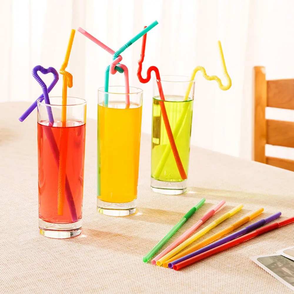 

Crazy Creative DIY Straws Bendable Double Elbow Party Straw Juice Drinking Tube