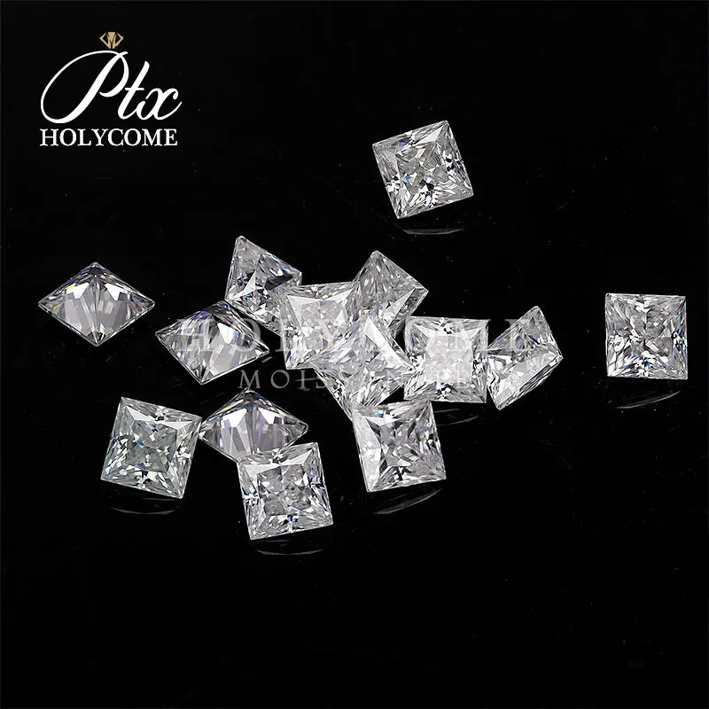 5.5X5.5mm 2020 Горячая продажа GRA оптовая D VVS1 Принцесса cut loose moissanite поставщик Алмазный