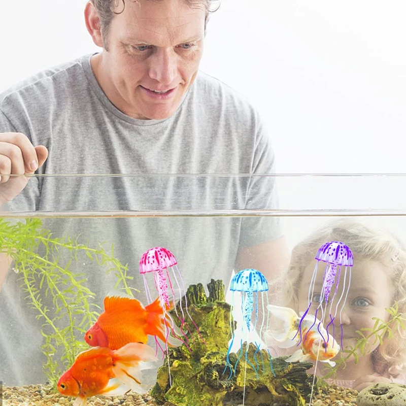 Искусственная Медуза со светящимся эффектом для аквариума украшение 1 шт.