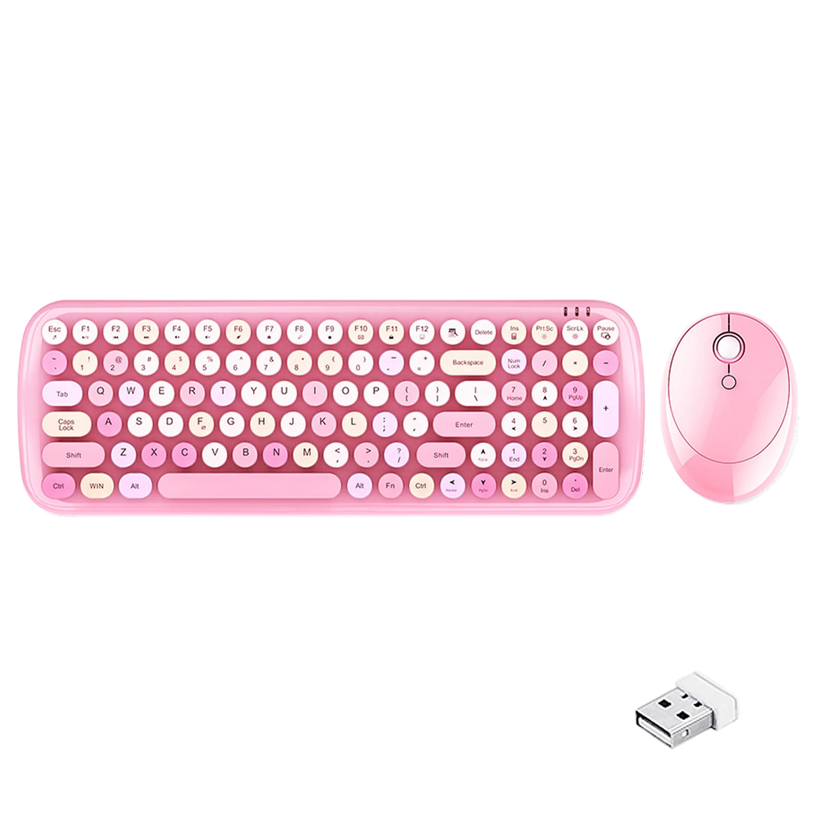 Симпатичные Круглые колпачки для клавиш 2 4 ГГц 1600DPI стильная домашняя