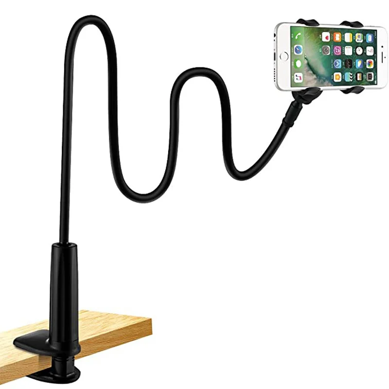 

ZUIDID Universal Phone Holder Bed Desk Clip Lazy Flexible Gooseneck Clamp Long Arms Mount for Bed Desk Mobile Phone