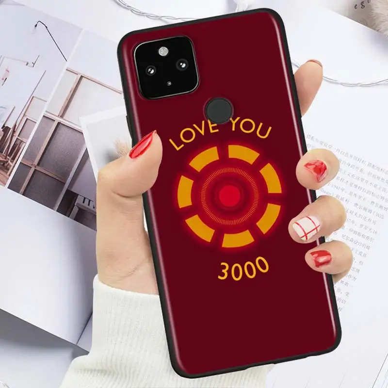 

Marvel Iron Man Love Shockproof Cover for Google Pixel 5 4 4A XL 5G Black Phone Case Shell Soft TPU Fundas Coque Capa