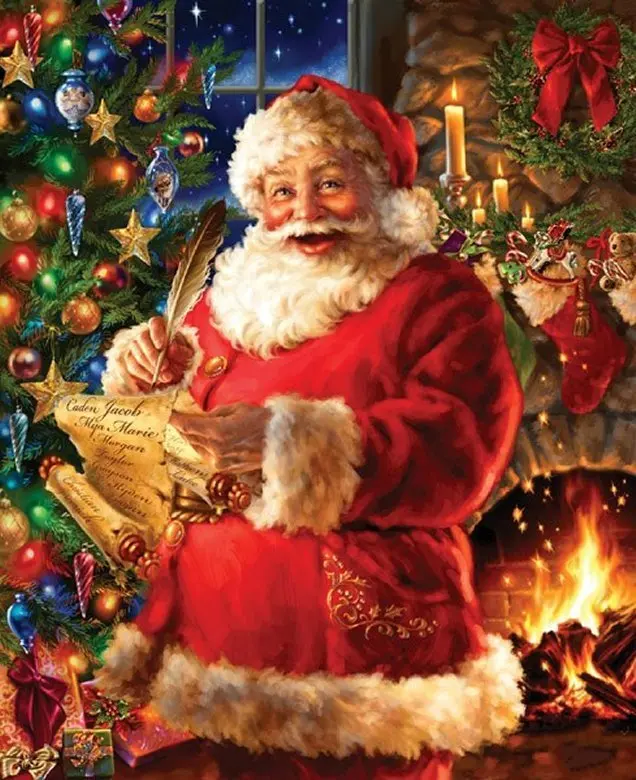 

JMINE Div 5D Santa Claus Christmas Xmas Full Diamond Painting cross stitch kits art decorations 3D paint by diamonds