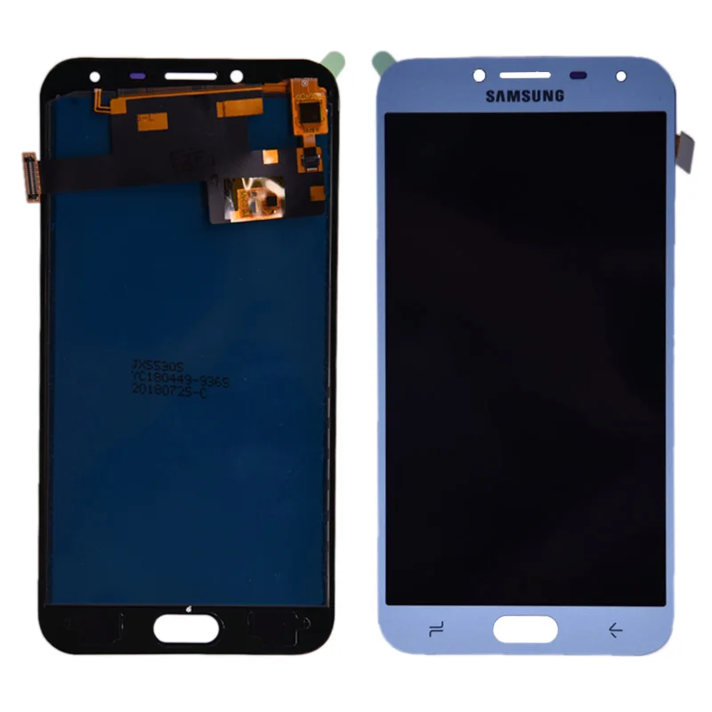 Для samsung Galaxy J4 J400 J400F J400H J400G J400P J400M ЖК-дисплей Дисплей кодирующий преобразователь сенсорного экрана в сборе с возможностью регулировки яркости