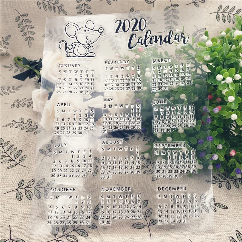 Горячая Распродажа прозрачные штампы с календарем/силиконовые уплотнения