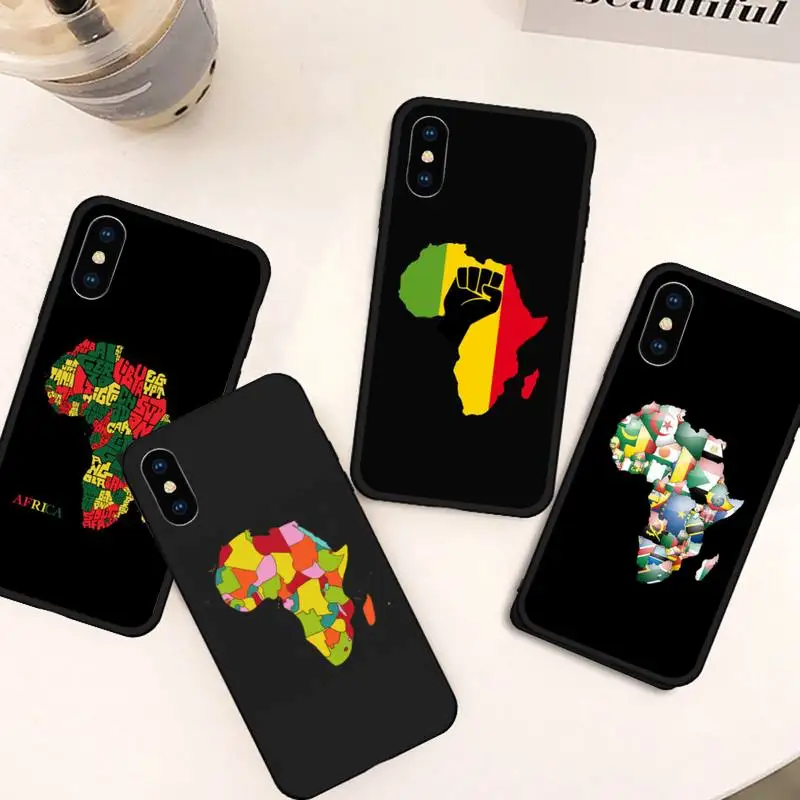 

Africa Map pattern Phone Case For iphone 12 11 13 7 8 6 s plus x xs xr pro max mini