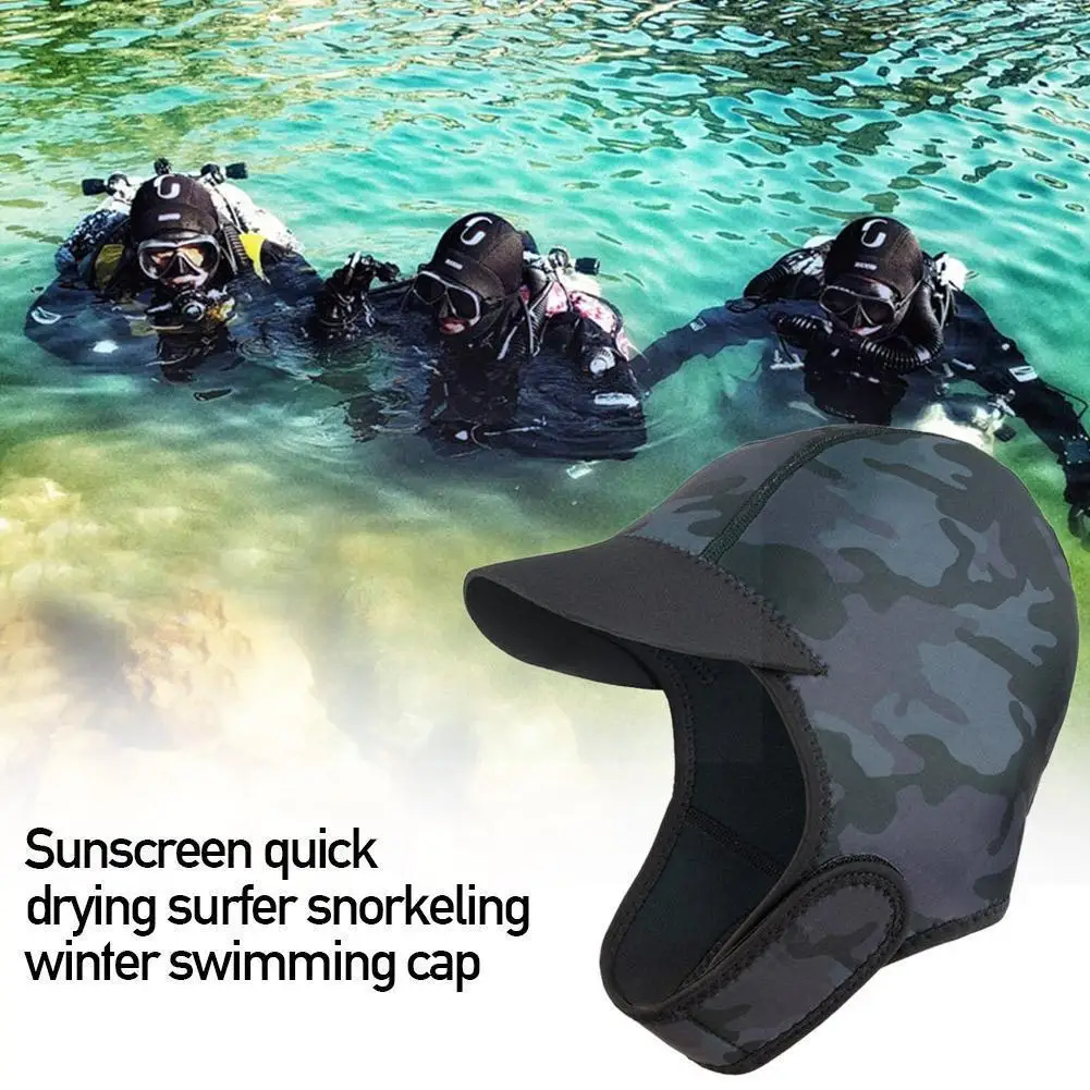

1mm/2mm Neoprene Wetsuit Hood Brim Sun Hat Surf Beanie Swim Helmet Swimwear Surfing Accessories Diving Swimming Rafting